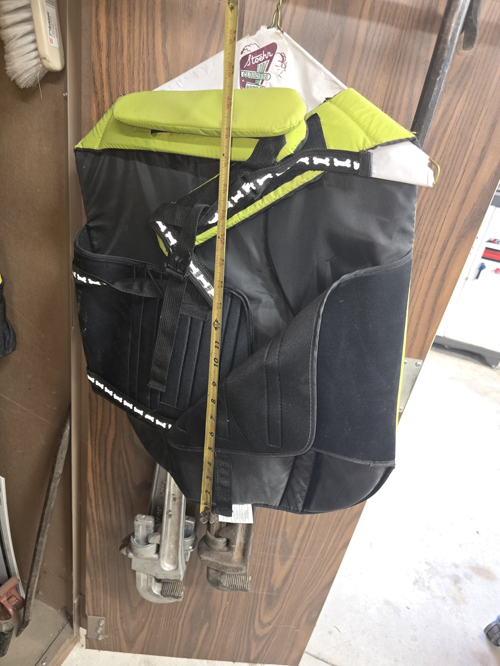 Outward Hound Lime Green and Gray Dog Life Jacket Vest - Picture 2 of 6